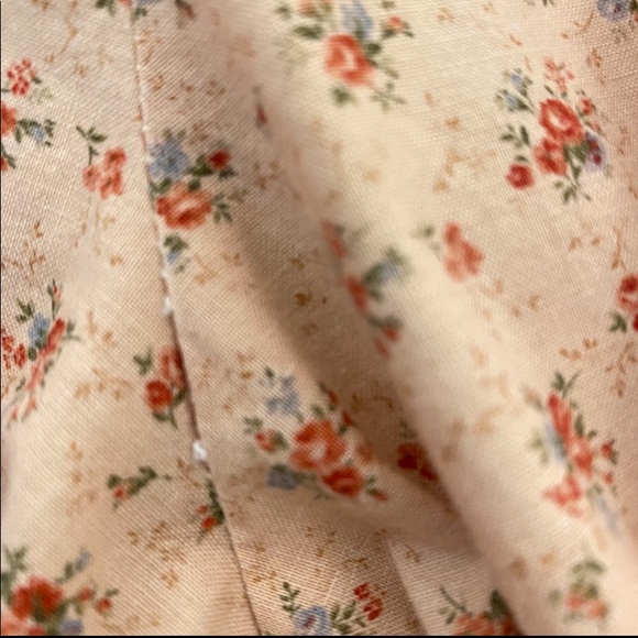 *Johnny Was Pink Button Down embroidered Shirt Red Rose and Ruffles Floral - Picture 11 of 12